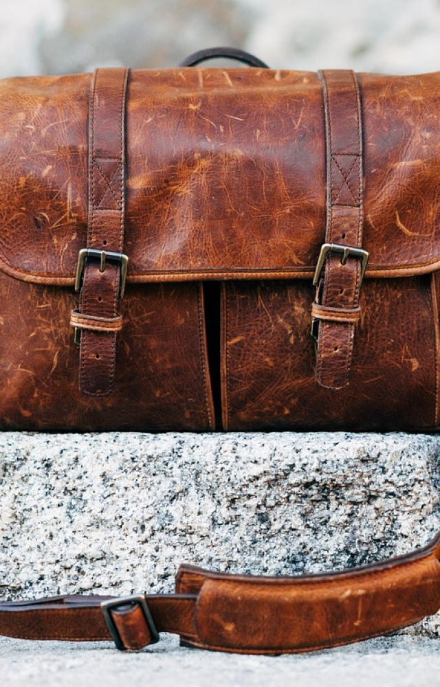 Vintage Leather Messenger Bag